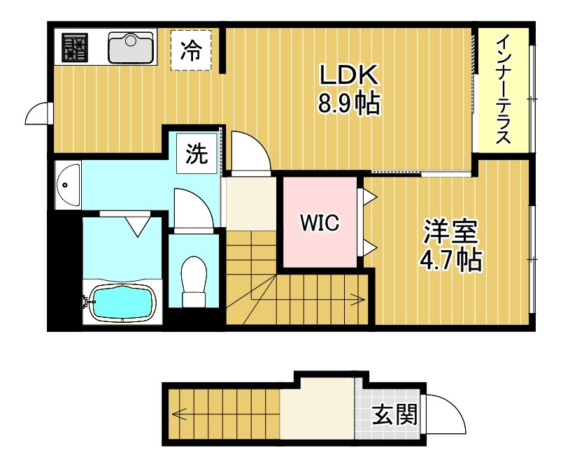 野洲市西河原賃貸アパート 間取り