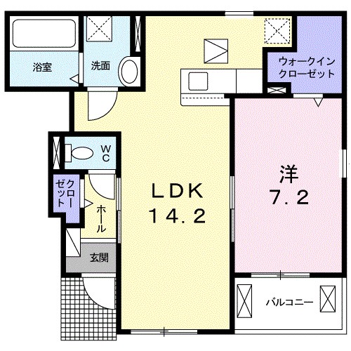 ハッピーライフⅡ 105号室 間取り