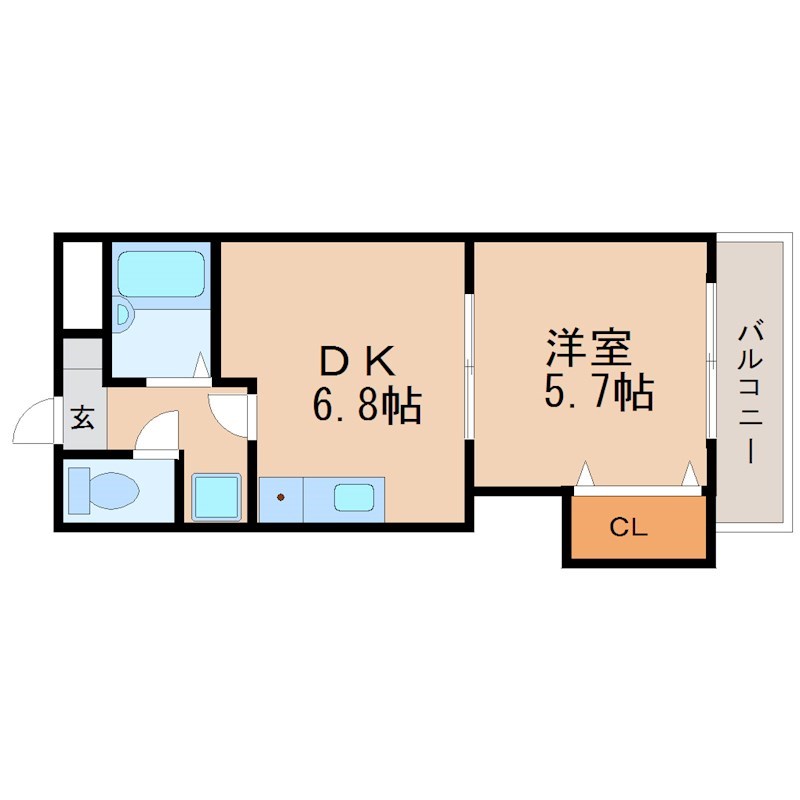 太陽ハイツ冨波 306号室 間取り