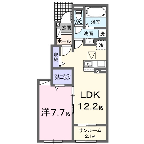 ウォーク，ドント　ラン 103号室 間取り