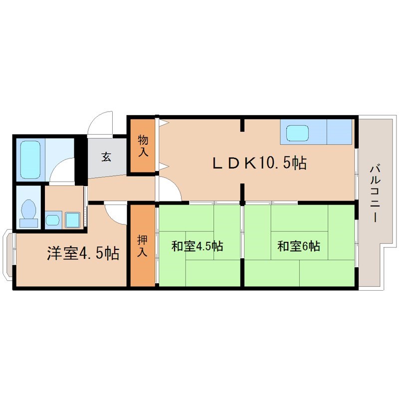 1stヴァンサン館 207号室 間取り