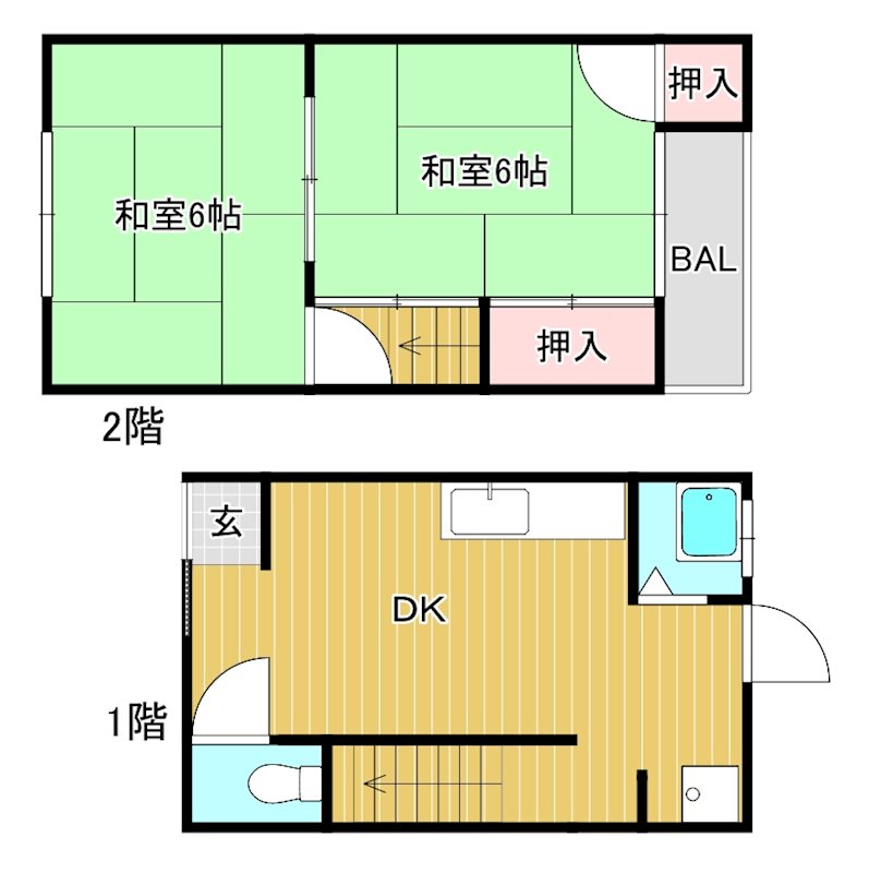 南本郷1丁目貸家　  B号室 間取り