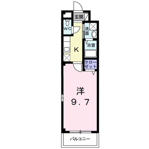 アクア　２１　Ｄ 103号室 間取り