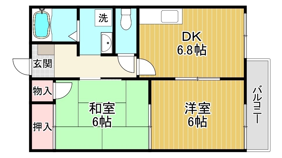 フレグランスヤスB棟 間取り