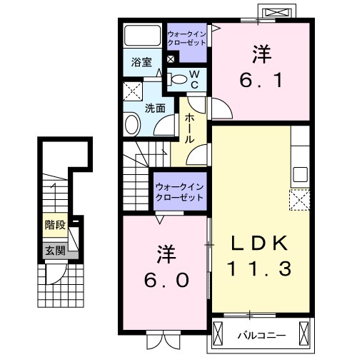 ゼファーハウスＫⅡ 203号室 間取り