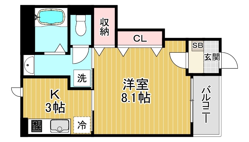 エスペリア　(野洲市西河原賃貸アパート) 106号室 間取り