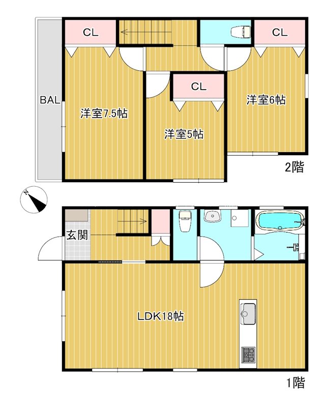 川原町貸家 間取り