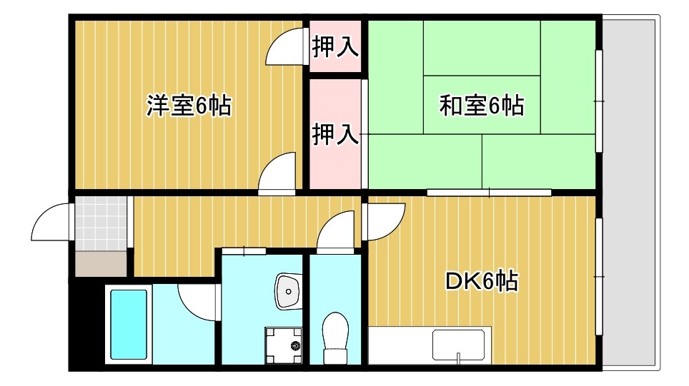 エクセル南天保  2-110号室 間取り