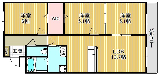 ハートフルマンション　新左衛門 間取り