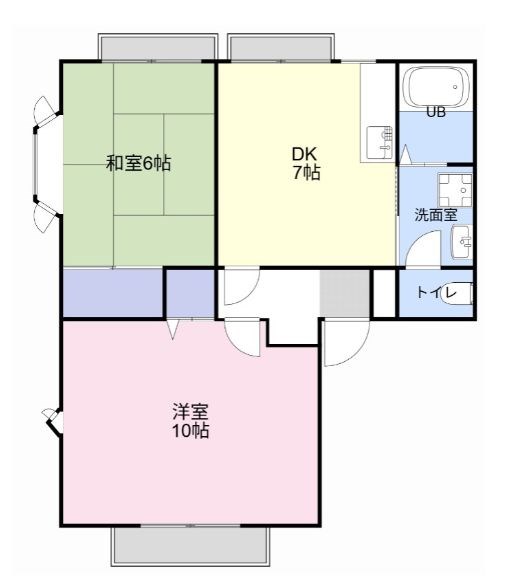 ピュアナハートA 201号室 間取り