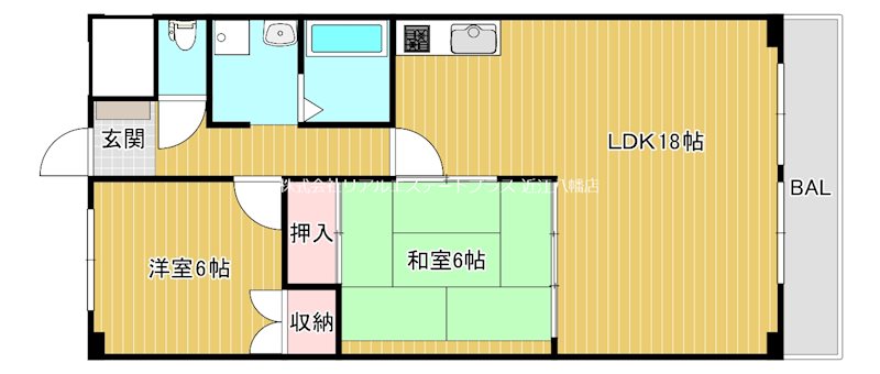 クレストYMD Ⅱ206号室 間取り