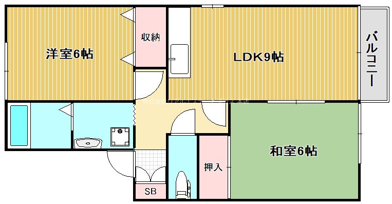 セレージュ 102号室 間取り