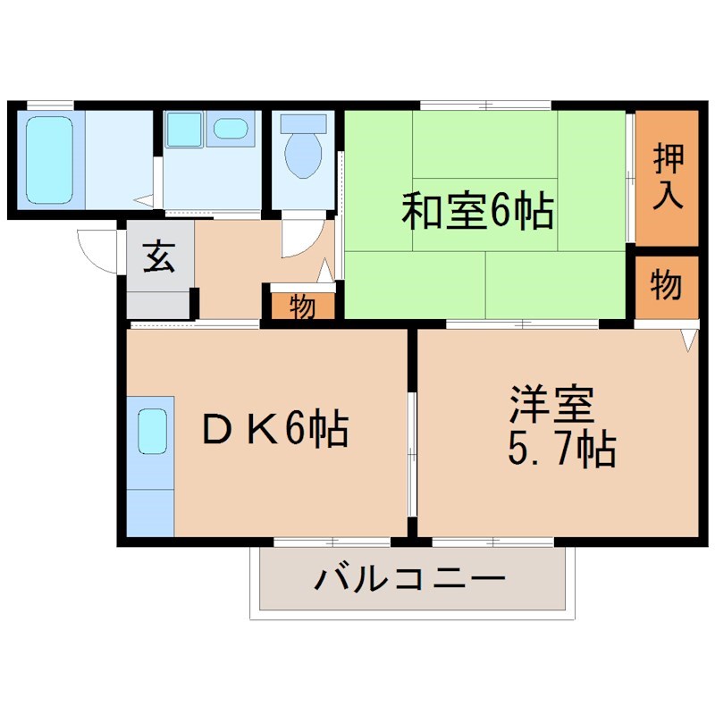 シャポー・デ・ヴェール 101号室 間取り