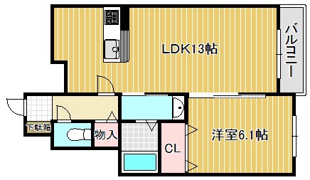 sakika 105号室 間取り