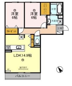 Cozy Court竹中 203号室 間取り