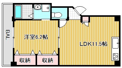 北口マンション 101号室 間取り