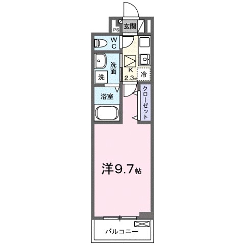 バンブーフォレスト　Ⅱ 104号室 間取り