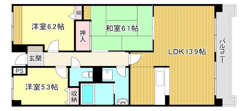 ツインオークス 間取り