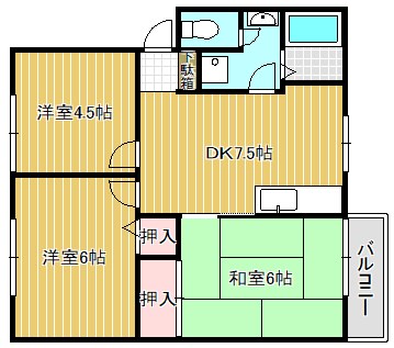 シャローム北川 間取り図