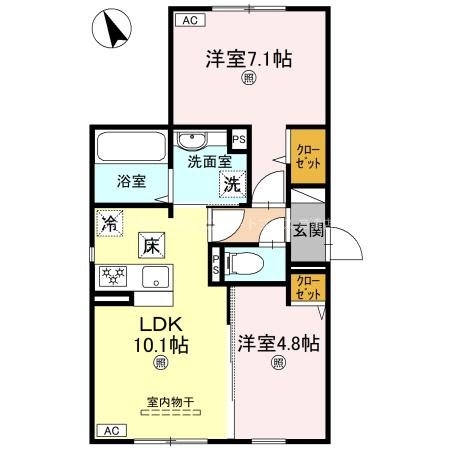 Frieden一風 202号室 間取り