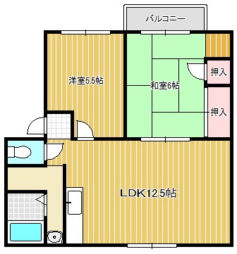 パレス守山 202号室 間取り
