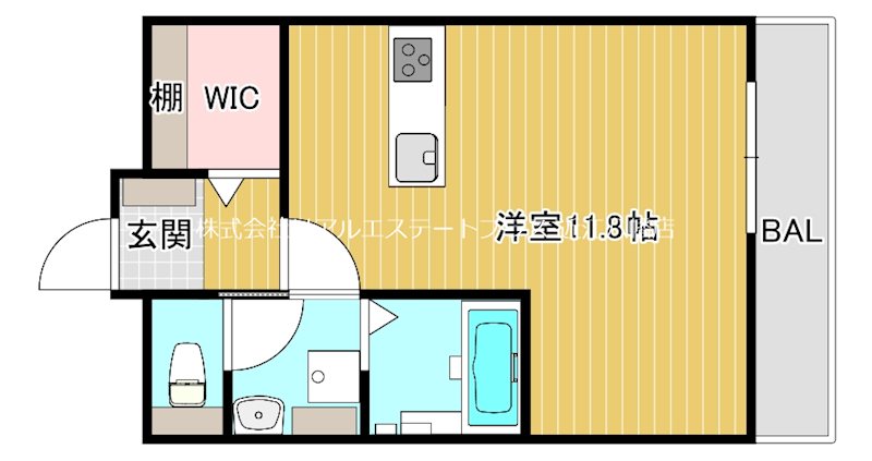 Garden court yasu 402号室 間取り