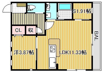 イーデンホール 101号室 間取り