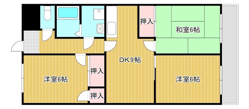 アネックス菩提寺 304号室 間取り