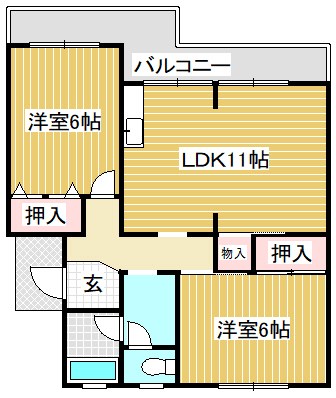 旭ハイツ  播磨田町 間取り