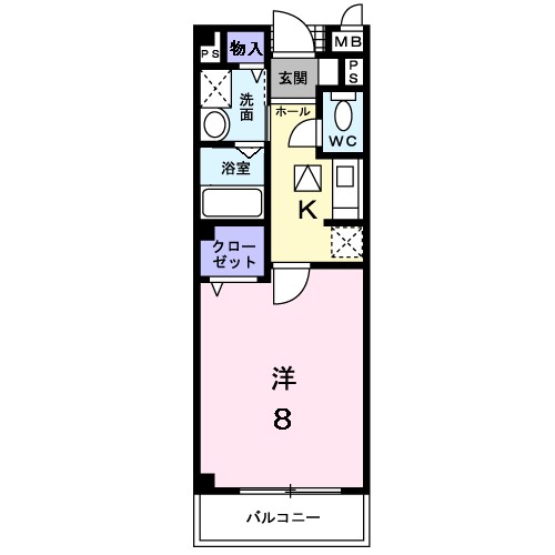 グランヴァレ 102号室 間取り