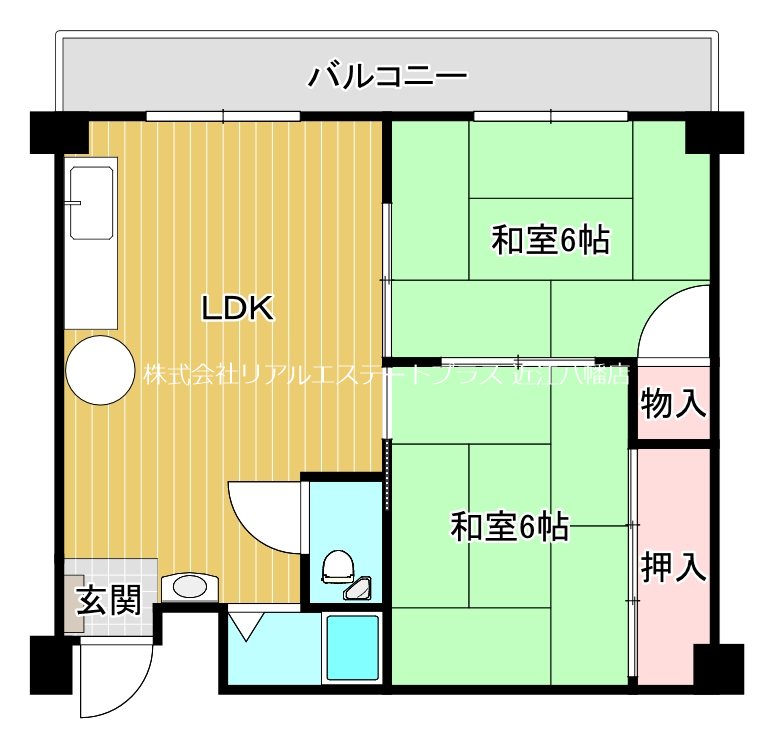 近江八幡ドリームマンションA  312号室 間取り