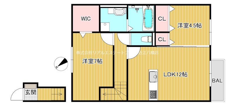 コンフォルタB棟   201号室 間取り