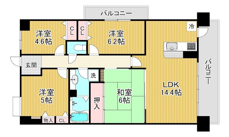 グレーシィ栗東オーブ 間取り