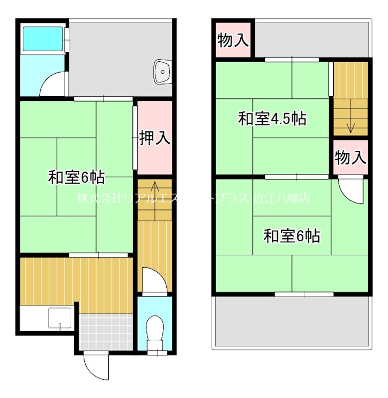 上野町貸家 間取り図