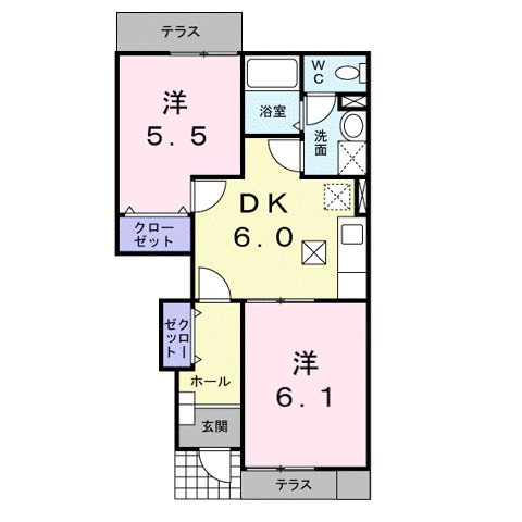 クレストール鈴木 103号室 間取り
