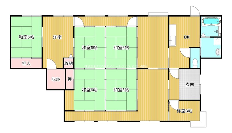 東近江市佐生町貸家 間取り
