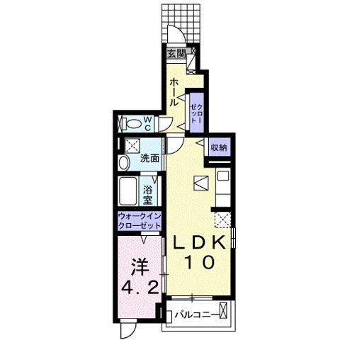 悠空感 101号室 間取り