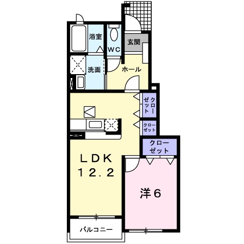プレッソ　メゾン　Ⅱ 103号室 間取り