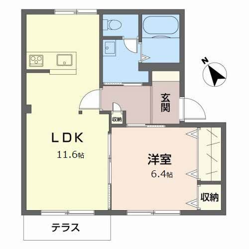 ラフォーレリッセ C102号室 間取り