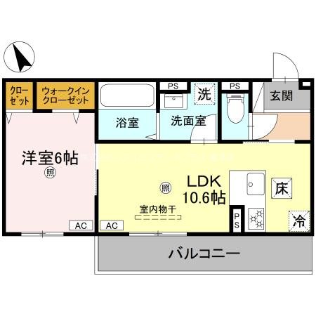 エレガンスビュー 103号室 間取り