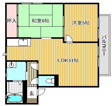 VAL 1-202号室 間取り