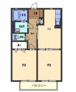 リーフコースト 204号室 間取り