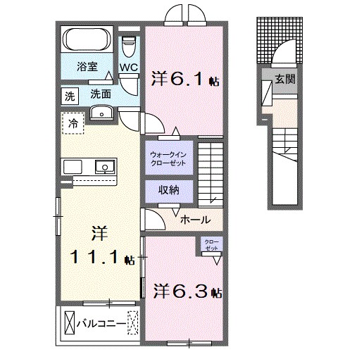 レアル 205号室 間取り