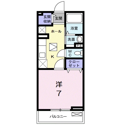 Ｃｈａｒｍｅ金屋 102号室 間取り