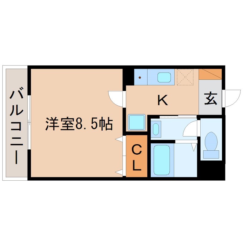 ドーミトゥリィ久野部 409号室 間取り