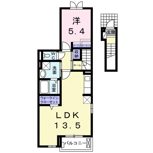 アルドーレ 201号室 間取り