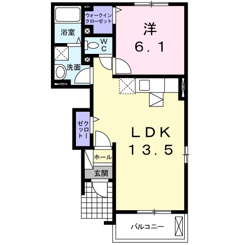 アルモニーⅠ 105号室 間取り