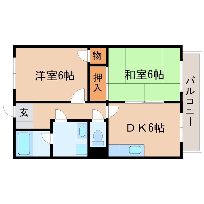 リバティハウス守山 201号室 間取り