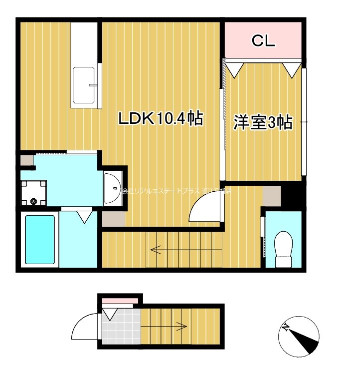 AS+ヘリオドール  202号室 間取り