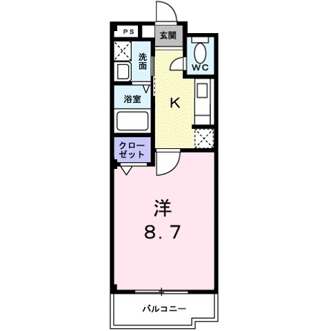 Ｐｒｏｍｅｎａｄｅ　Ｆｕｊｉ 102号室 間取り